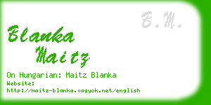 blanka maitz business card
